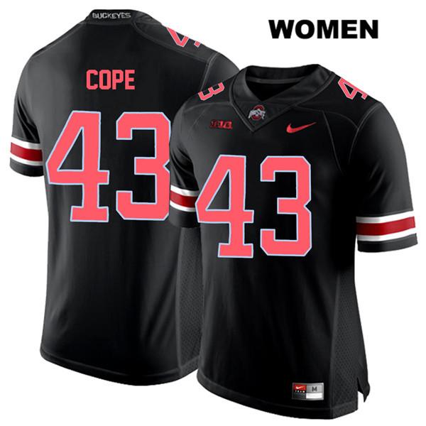 Ohio State Buckeyes Women's Robert Cope #43 Red Number Black Authentic Nike College NCAA Stitched Football Jersey RV19Y24CT